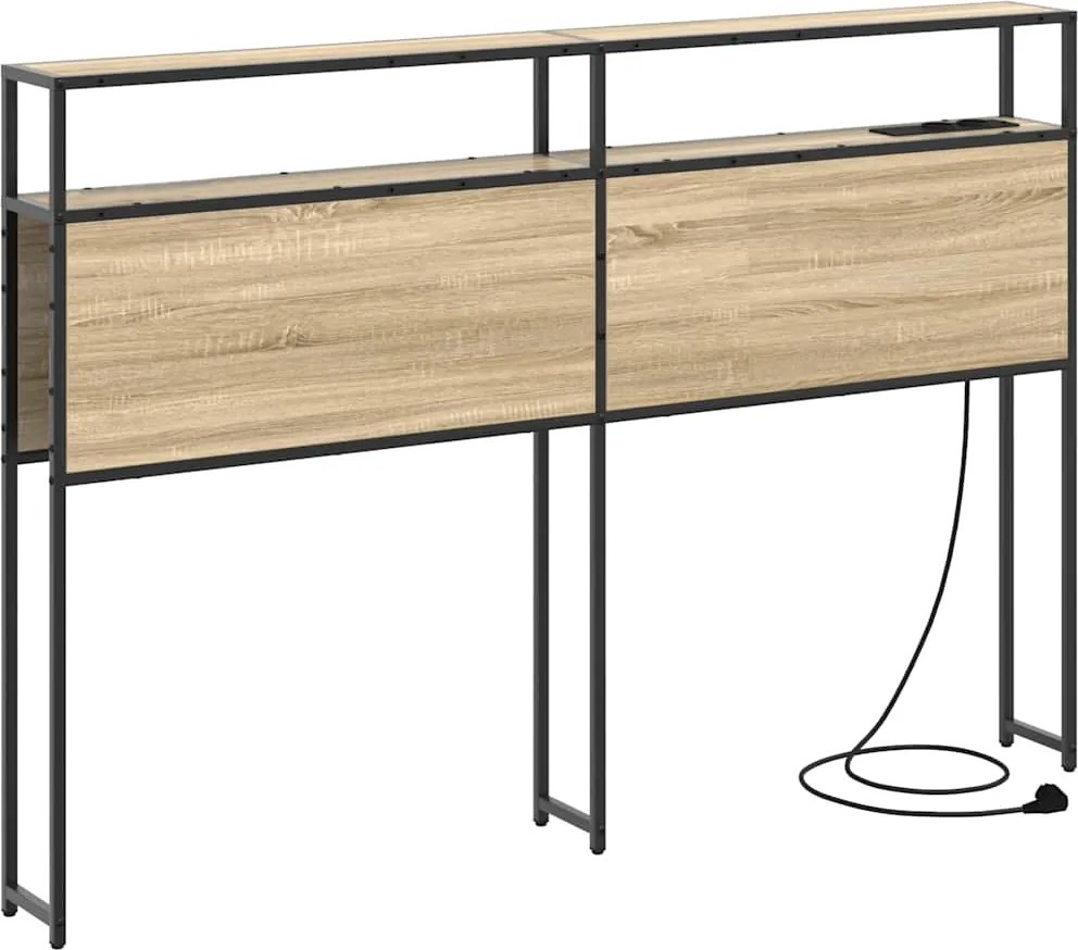 vidaXL Tăblie de depozitare cu raft Stejar sonoma 120 cm Lemn compozit