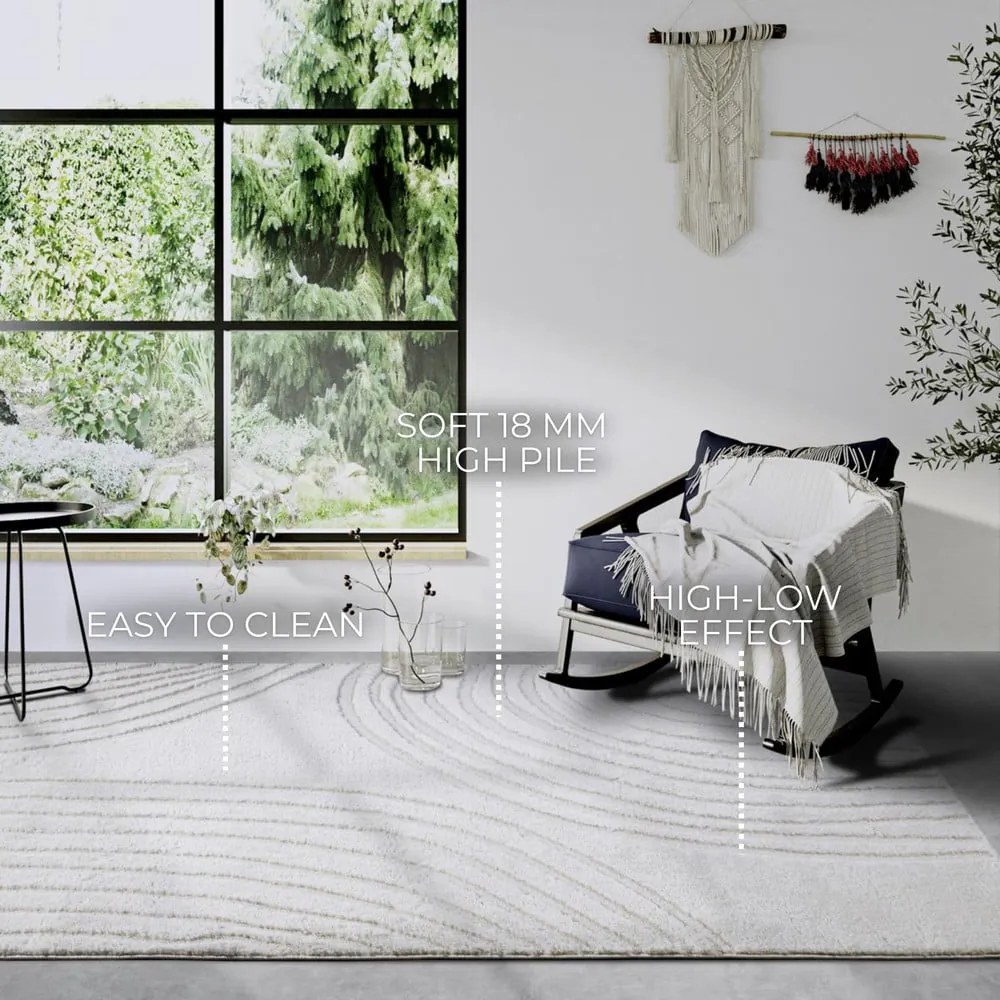 Covor crem 80x120 cm Pigment Cream White – Elle Decoration