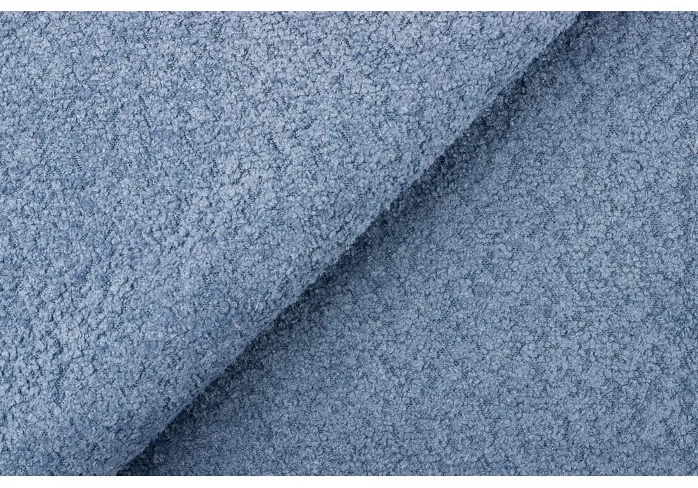 Pat matrimonial albastru cu tăblie și somieră 200x200 cm Tina – Ropez