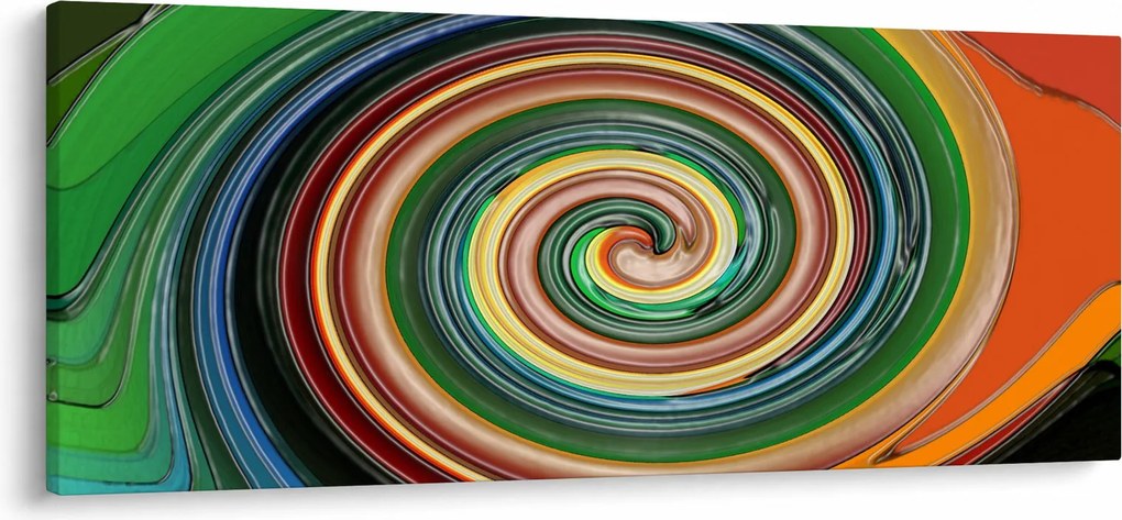 Tablou abstract - spirala colorata (120x50 cm)