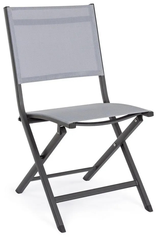 Scaun de grădină gri din metal Elin – Bizzotto