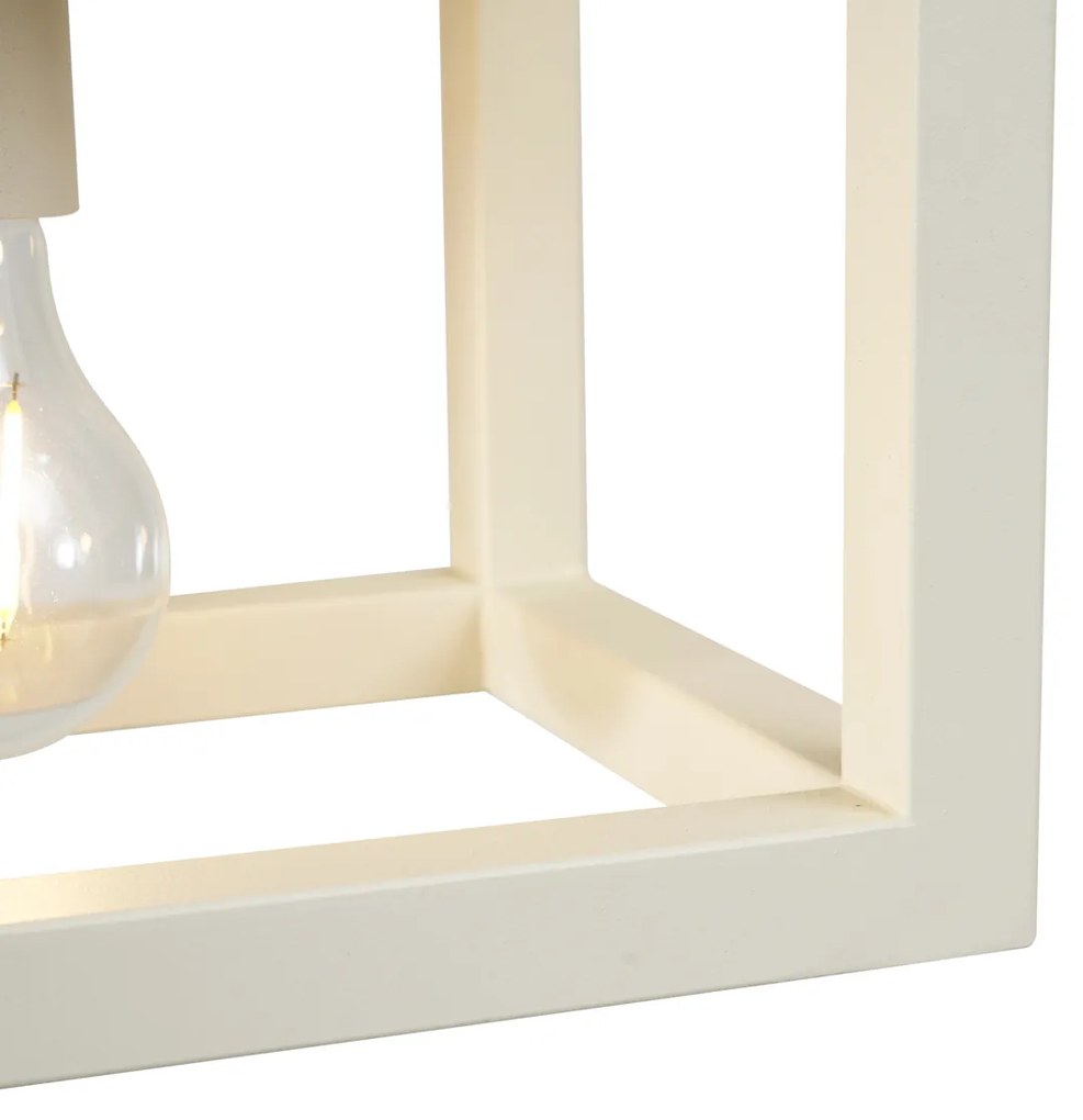 Lampă suspendată industrială bej cu 4 lumini - Cage Rack