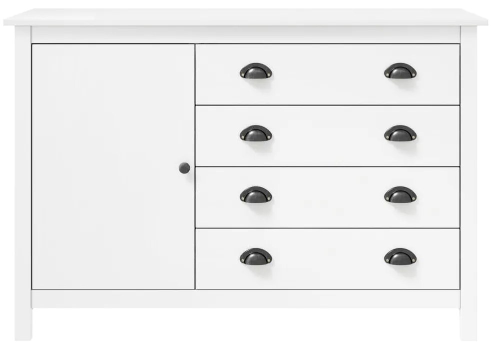 288972 vidaXL Servantă Hill Range, alb, 120 x 40 x 80 cm, lemn masiv de pin