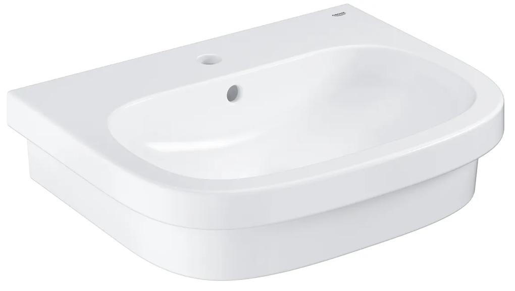Lavoar baie pe blat alb 60 cm, dreptunghiular, Grohe Euro Ceramic