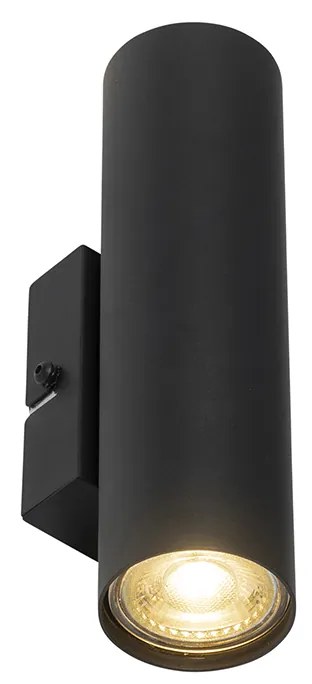 Lampă de perete inteligentă modernă neagră, inclusiv 2 GU10 Wifi - Jeana