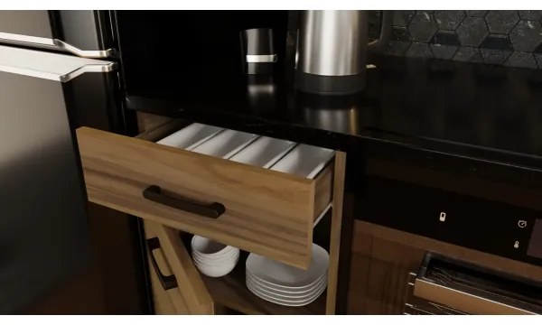 Set de bucătărie JUNE 180 cm, stejar