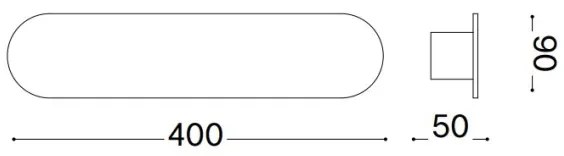 Aplică LED Ideal Lux ECHO LED/20W/230V 40 cm CRI 90 negru