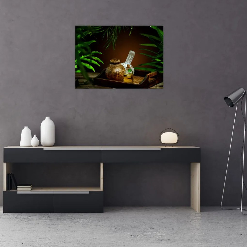 Tablou cu obiectele spa (70x50 cm)