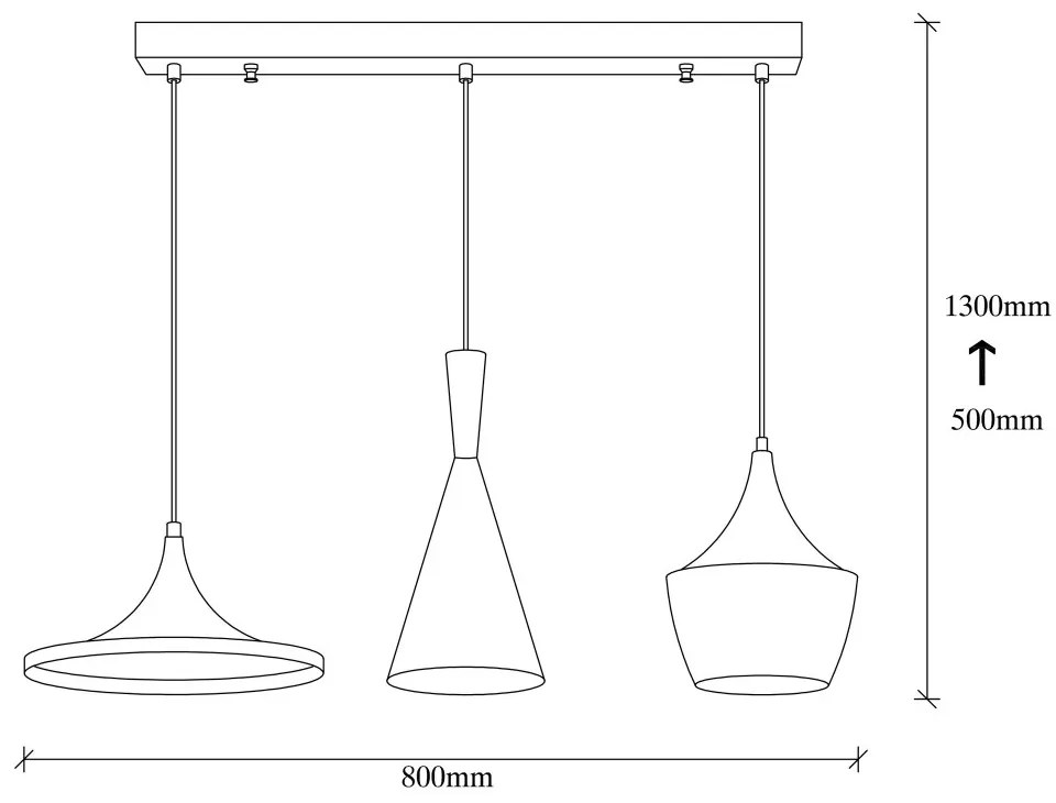 Elmas - 3561 Candelabru design interior Negru Aur 80x80x130 cm