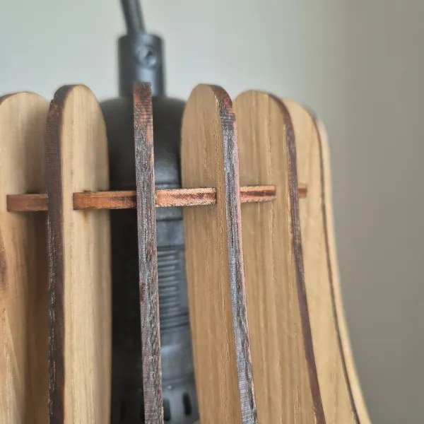 Lustră pe cablu TUCCI 1xE27/60W/230V stejar