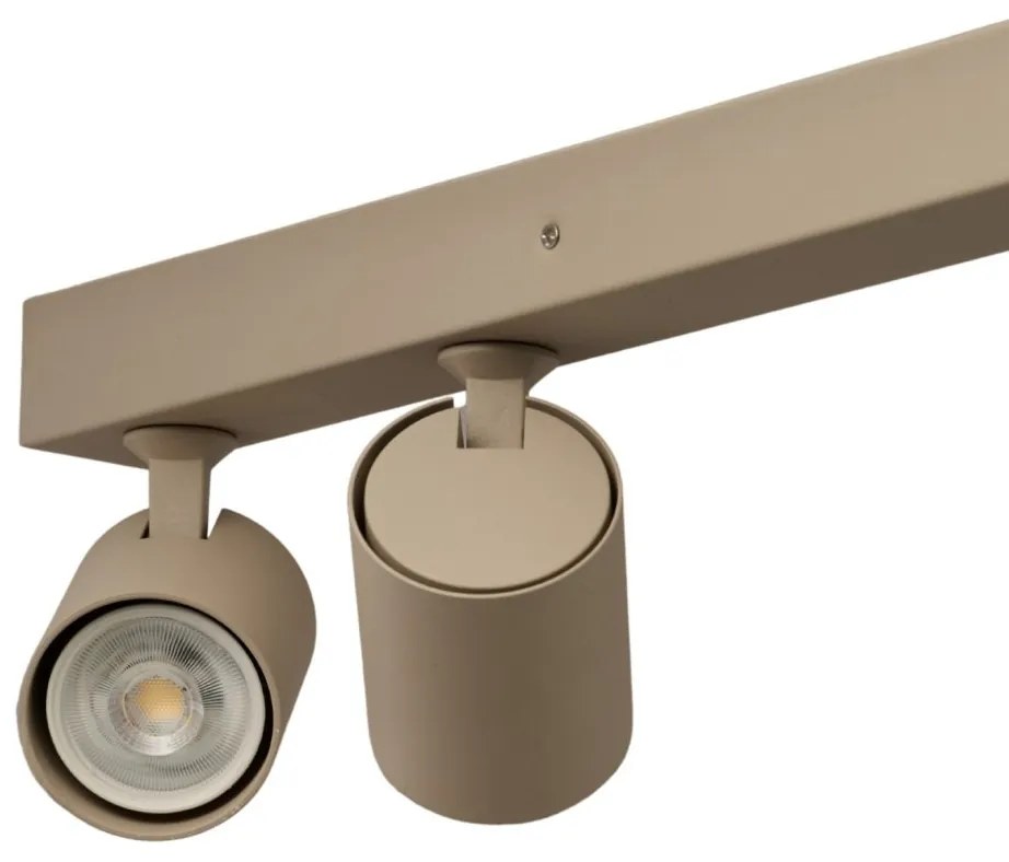 Plafoniera liniara bej cu 3 spoturi EXO 3, 70cm