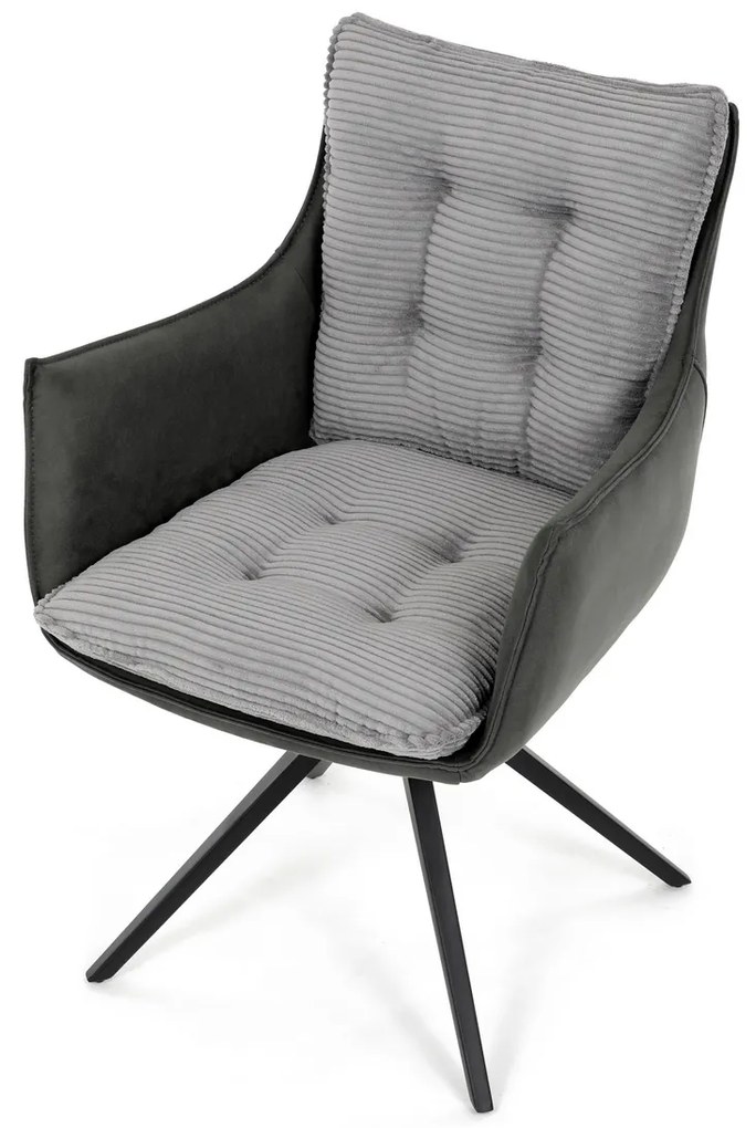 Set de scaune de sufragerie cu mecanism deîntoarcere DCH-D1345 GREY2, 2 buc.