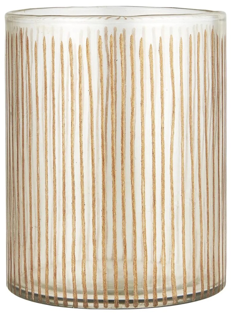 IB Laursen Vaza de sticla cu decor din alama INLAID