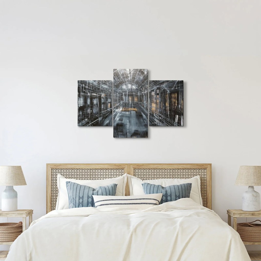 Tablou cu u interiorul clădirii vechi (90x60 cm)