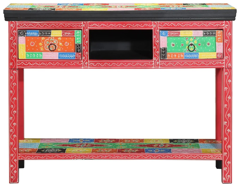 Masă de consolă vidaXL Multicolor 100x30x75 cm din lemn solid de mango
