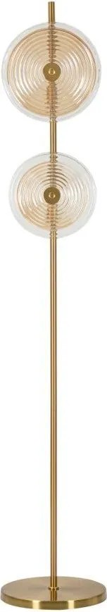 Lampadar auriu cu abajur din sticlă (înălțime 170 cm) Venice – Mauro Ferretti