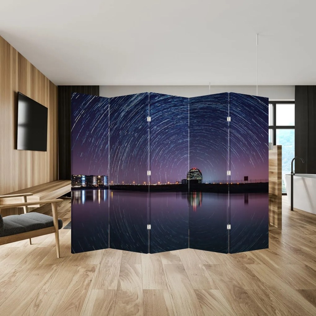 Paravan - Cerul nocturn și stele (210x170 cm)