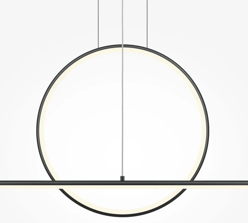 Lustra LED suspendata design geometric Halo negru