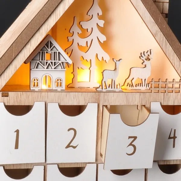 Decorațiune LED de Crăciun Brilagi LED/2xAAA calendar de Advent