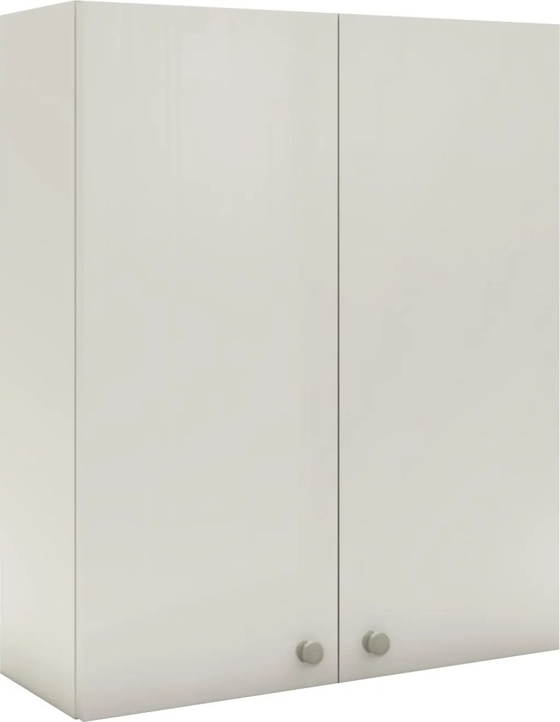 Corp Baie Zaria, Suspendat, 2 Usi, Alb lucios/Alb, MDF, L 60 x l 22 x H 72 cm