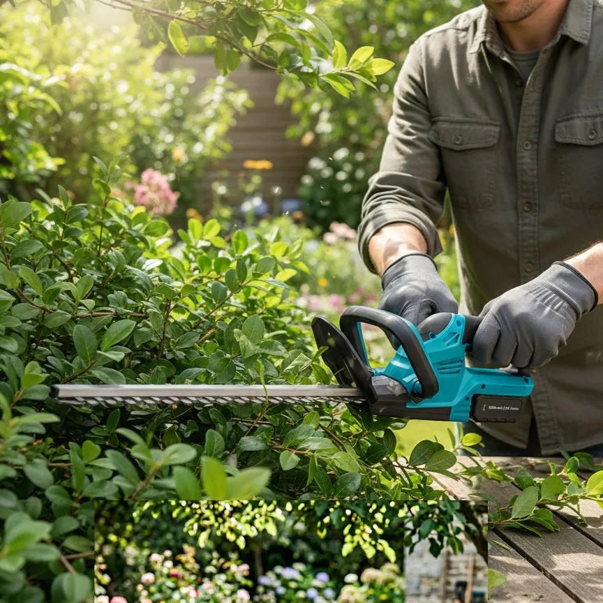 Trimmer pentru gard viu fără fir 18,5V - două baterii, încărcător