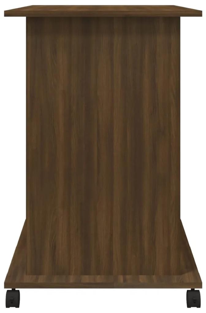 Birou, stejar maro, 80x50x75 cm, lemn prelucrat Stejar brun