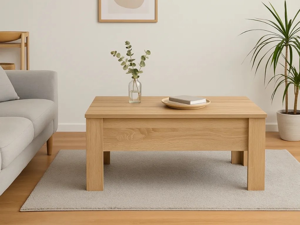 Masuta de cafea RIWA cu blat extensibil 100x50 cm, stejar