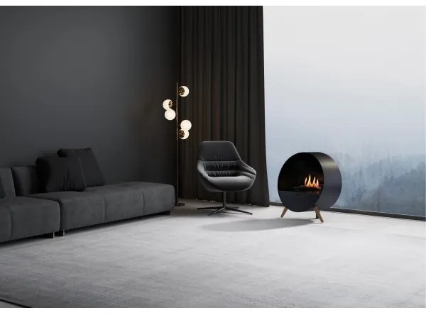 Șemineu BIO cu telecomandă Planika Bubble Wall & Floor BEV 72,6x65 cm 2,5kW