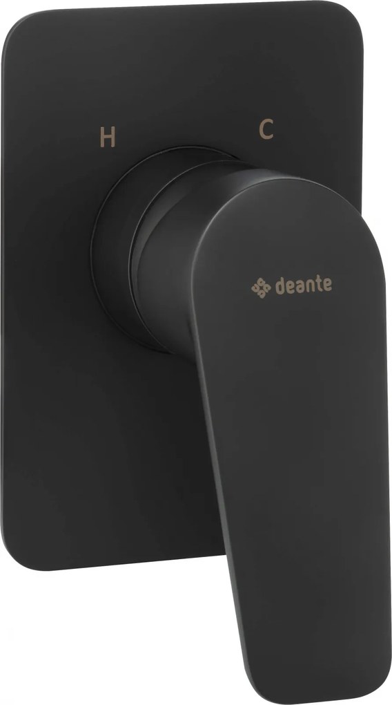 Baterie pentru dus, negru, fara comutator, pentru corp ingropat, Deante Jasmin