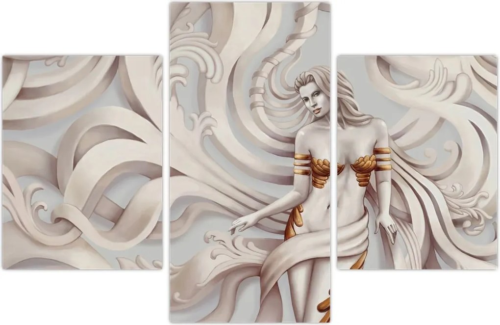 Tablou - Zeița motiv floral (90x60 cm)