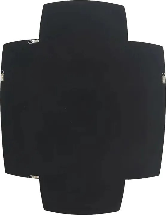 Oglinda perete design geometric QUADRA 90cm argintiu