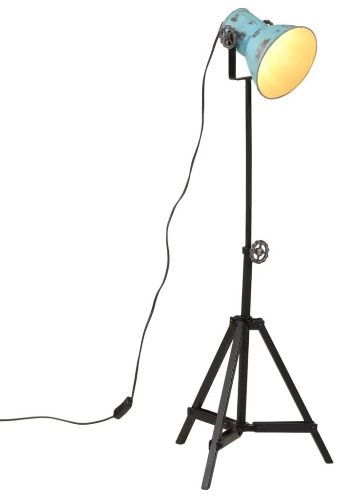 vidaXL Lampă de podea, 25 W, albastru uzat, 35x35x65/95 cm, E27