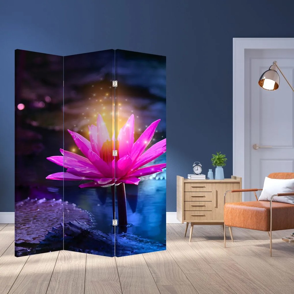 Paravan - Lotus pe apă (126x170 cm)