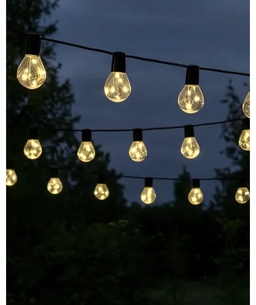 Ghirlandă LED decorativă pentru exterior 20xLED/0,075W/230V 5,8 m IP44 negru
