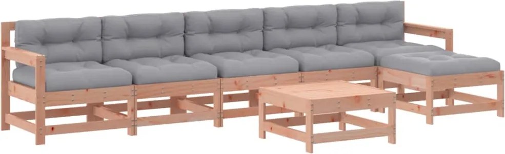 vidaXL Set mobilier de grădină cu perne, 7 piese, lemn masiv douglas