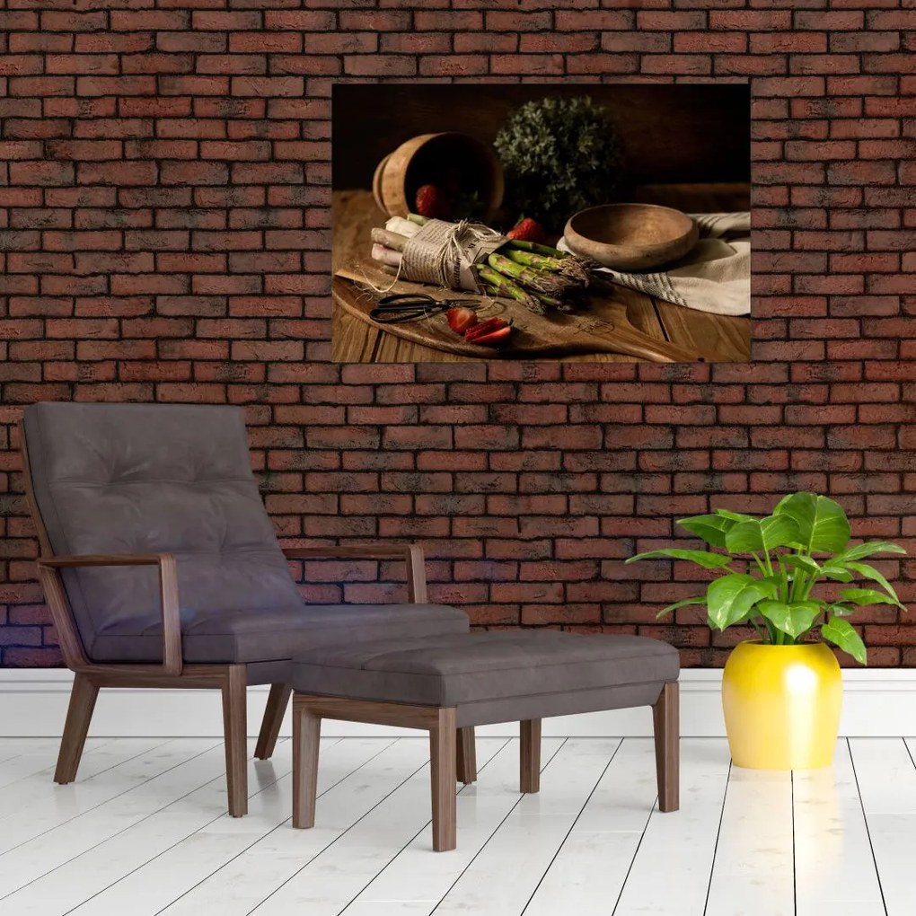 Tablou cu sparanghel pe masă (90x60 cm)