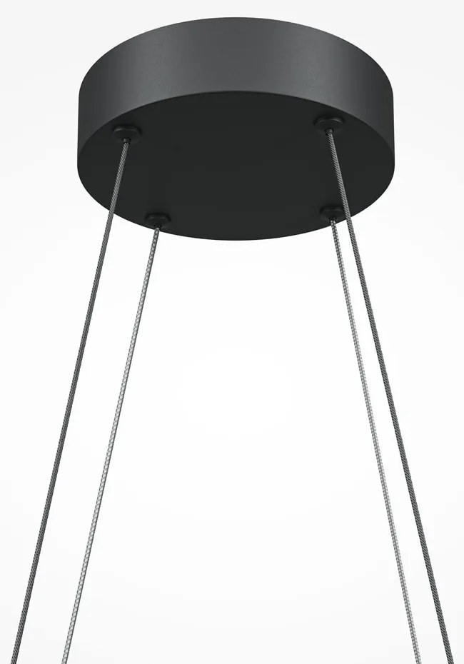 Lustra LED suspendata design geometric Halo negru