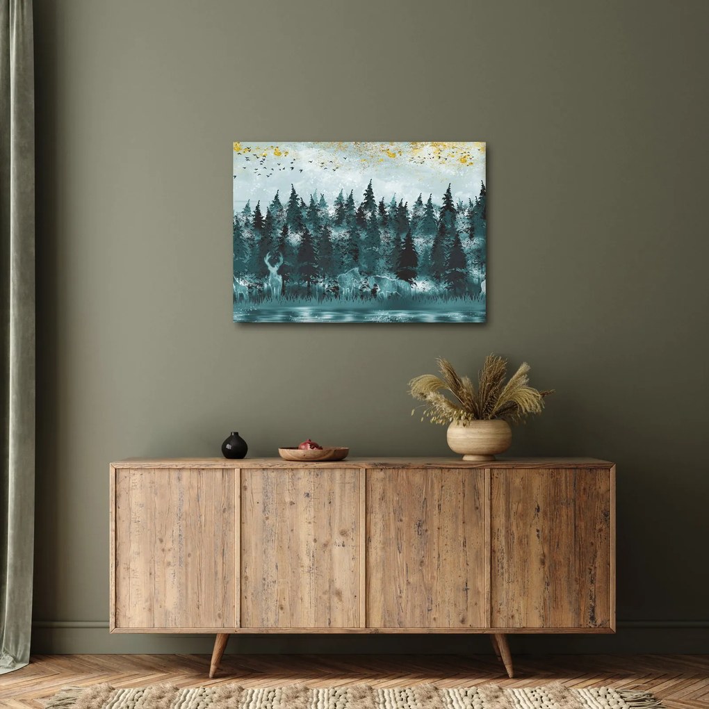 Tablou - Animale din pădure (70x50 cm)