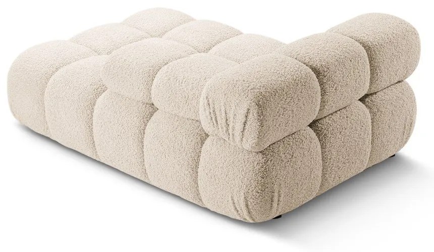 Modul pentru canapea modulară bej cu tapițerie din țesătură bouclé (cu colț pe partea dreaptă) Bellis – Micadoni Home