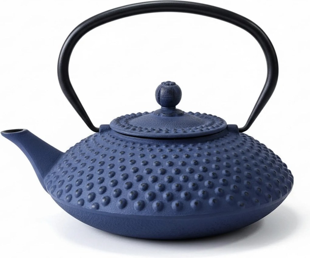 Ceainic din fontă cu infuzor MIKA, 1250 ml, bleumarin