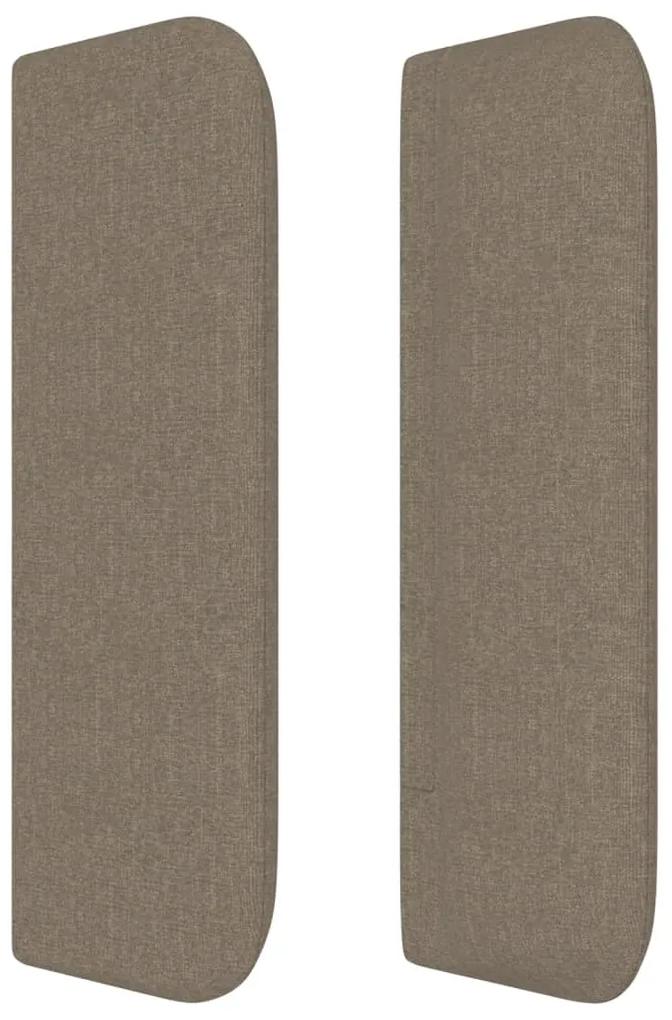 Tablie de pat cu aripioare gri taupe 83x16x78 88 cm textil 1, Gri taupe, 83 x 16 x 78 88 cm