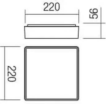 Redo 90157 - Plafonieră LED exterior MARINA 1xLED/12W/230V IP65