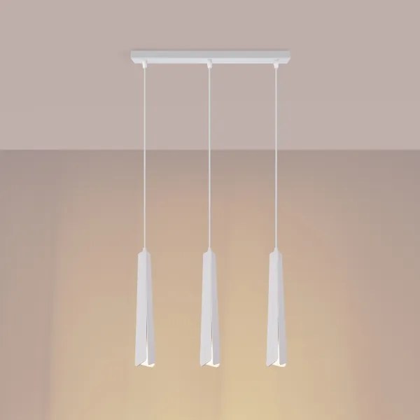 Lustră pe cablu Sollux SL.1399 PRYSM 3xG9/8W/230V alb