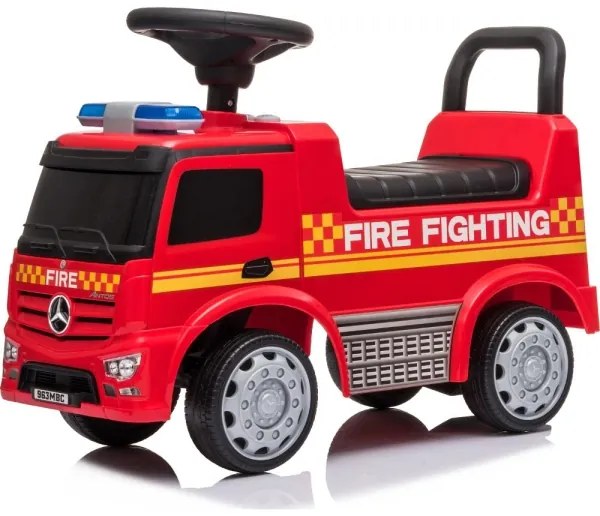 Bicicletă fără pedale Mercedes C-Class mașină de pompieri, roșu