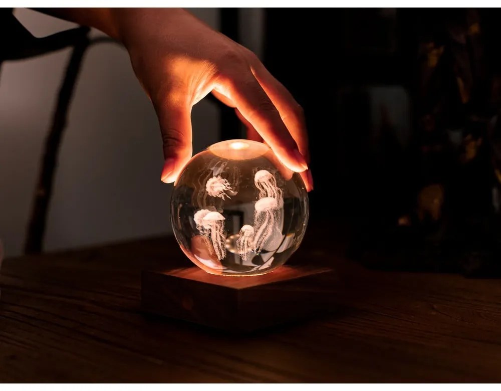 Decorațiune luminoasă maro închis cu USB Amber – Gingko