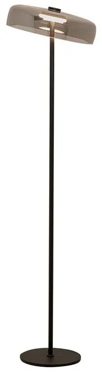 Lampadar, Lampa de podea design modern LED DECO negru/ fumuriu