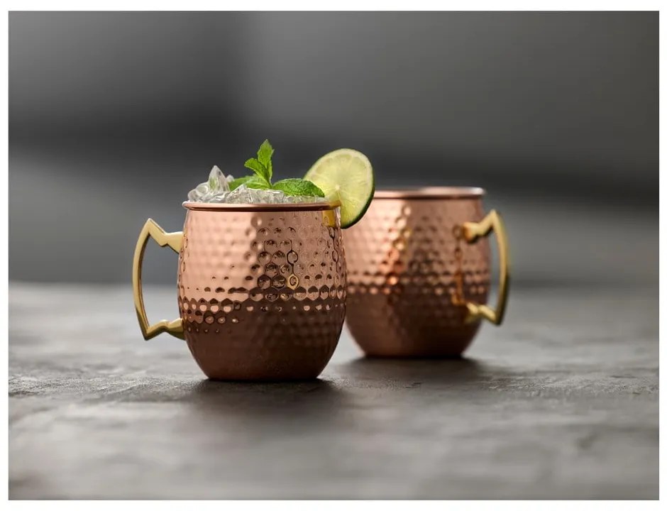 Căni arămii 4 buc. din oțel 80 ml Moscow Mule – Lyngby Glas