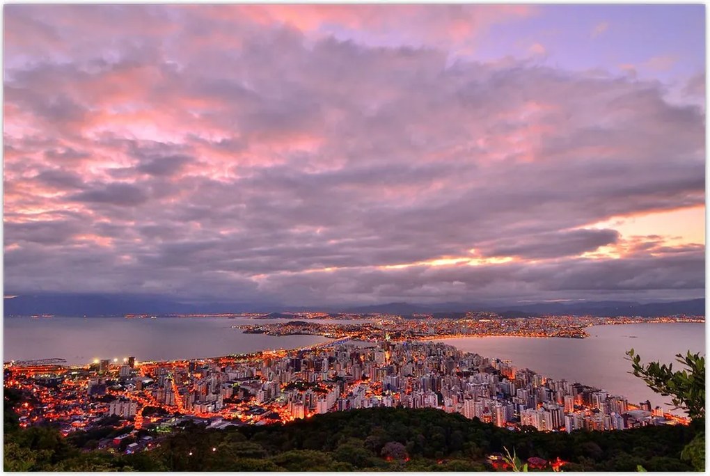 Tablou - Amurg la oraș (90x60 cm)