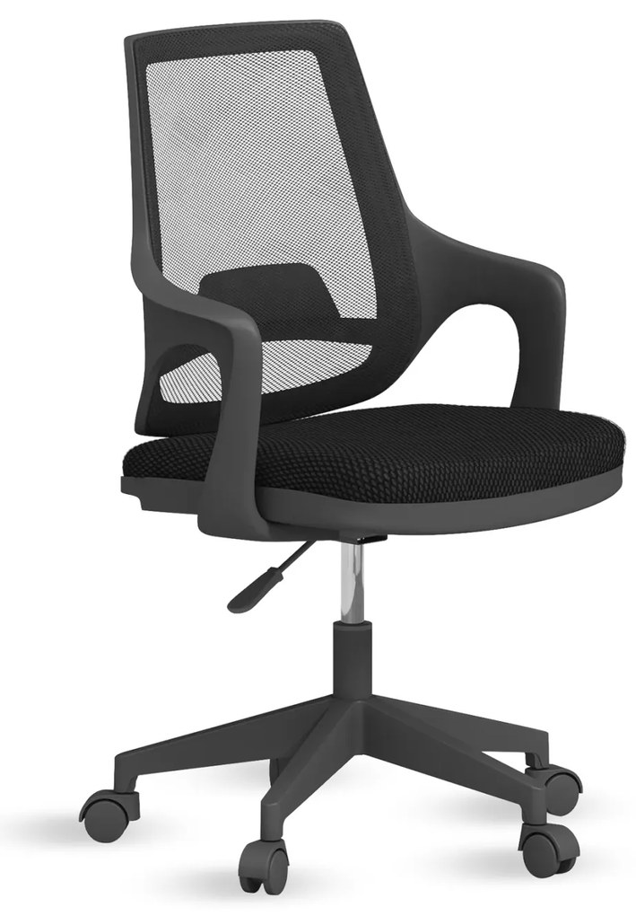 Scaun ergonomic Flex negru pentru camera copii, cu roti si spatar ventilat