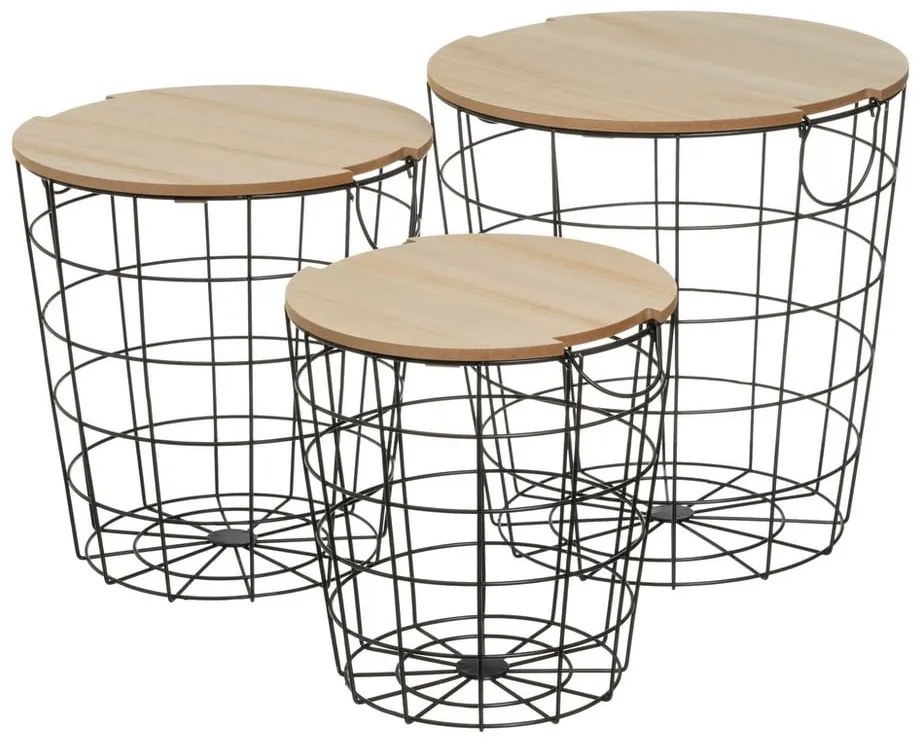 Măsuțe auxiliare 3 buc. rotunde 39x39 cm – Casa Selección